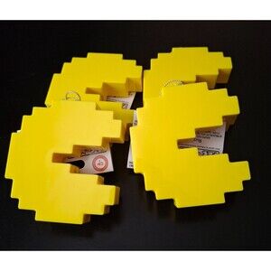Lot 0f 4 New Pac Man Yellow Game Figures Christmas Ornament  Decor 2024 Ruz